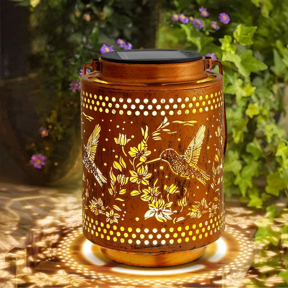 Threns Solar Lanterns Outdoor Waterproof Hummingbird Solar Lights Outdoor Waterproof for Garden,Backyard, Patio Decor,Birthday Gifts for Women Mom Grandma,Hanging Garden Lights for Outside
