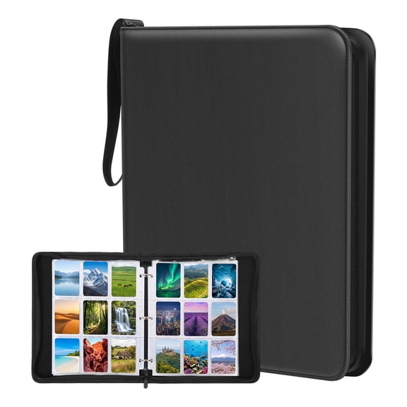 Threns Trading Card Binder, 9 Pocket Card Binder Holds 540 Cards with Double-Sided Sleeves, Premium Zipper Top Loader Card Collection Album, PU Card Folder Holder for MTG, TCG, Baseball, Sports Cards