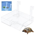 thumbnail image 1 of Threns Turtle Basking Platform for Aquatic Turtles Acrylic Floating Turtle Dock Height Adjustable Turtle Tank Platform 8.86×8.27×2.17 Inches, 1 of 7