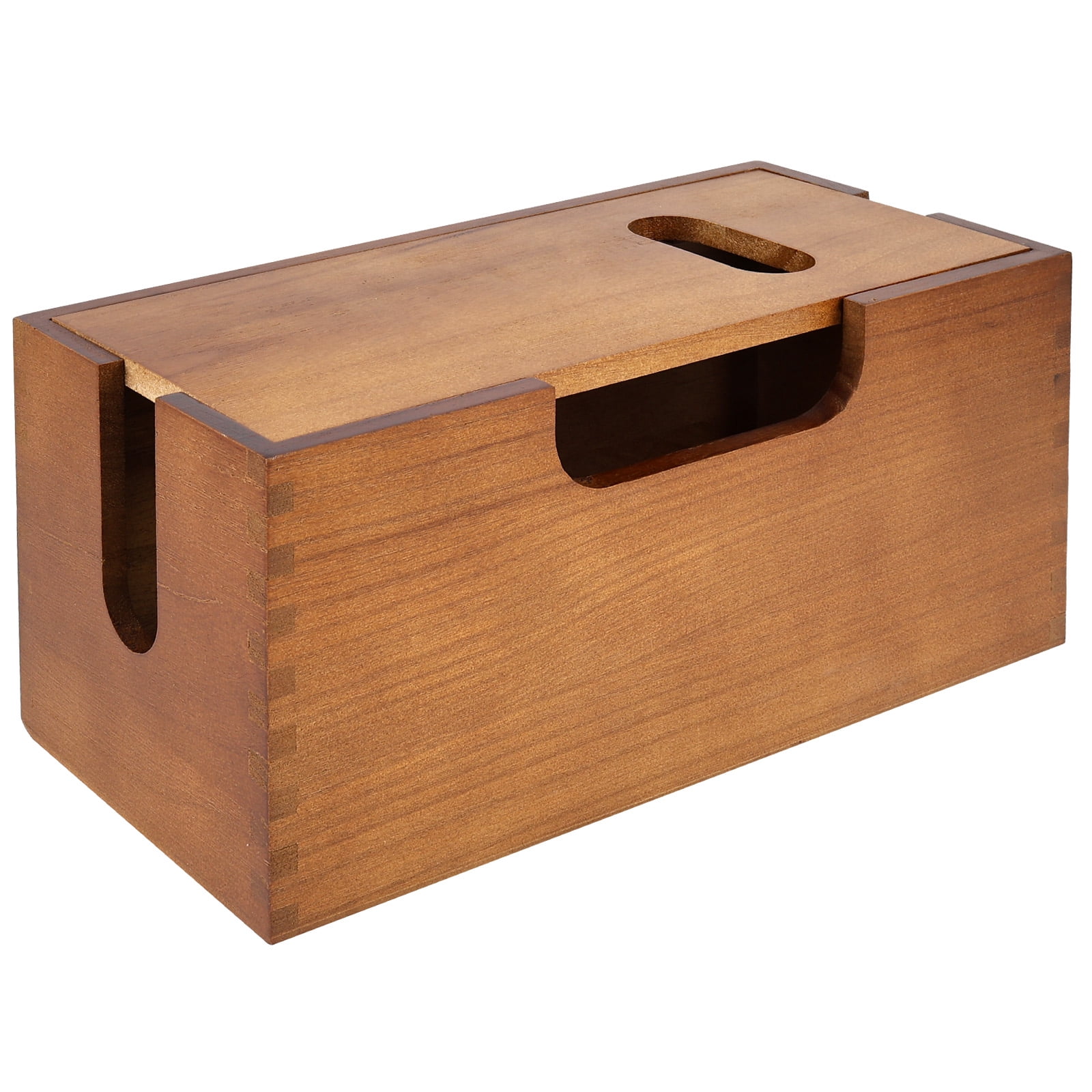 Threns Wood Cable Management Box,Wooden Cord Hider Desk Organizer for Power Strip,Electrical Hiding,TV Wires,Floor Cables,Office Under Desk Cable Storage Box for Wire,12.13 x 5.31 x 5.28 in