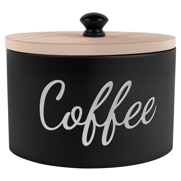 Threns Wood Coffee Pod Holder with Lid Large Capacity Coffee Station Organizer Multifunctional Countertop Storage Organizer for Counter