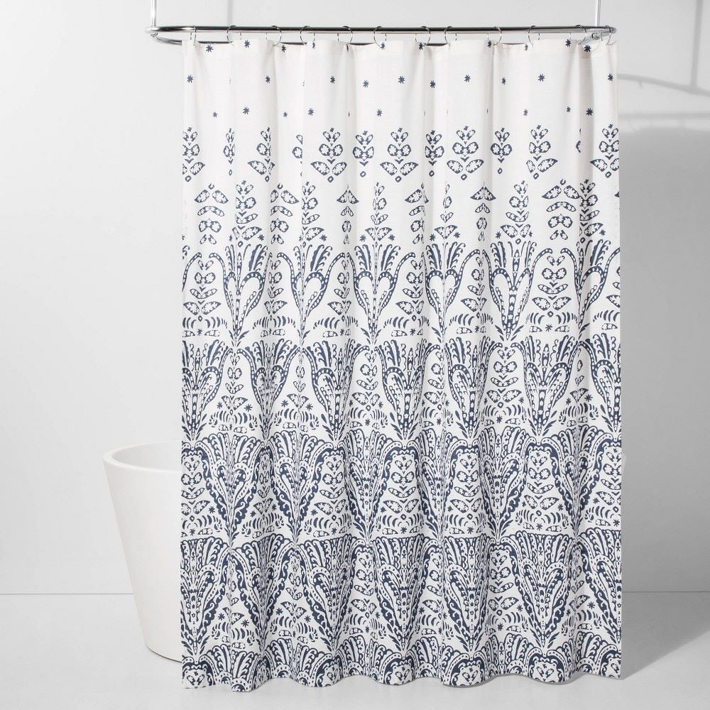 Threshold Blue Ogee Ombree Shower Curtain