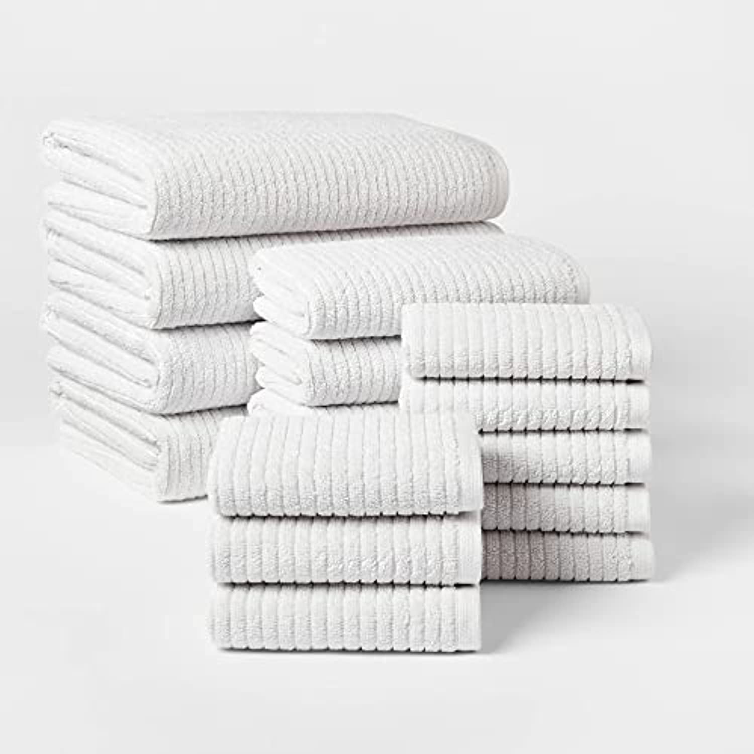 Threshold Quality and Design Performance Bath Towel Pack - White, 2 Pack -  Dutch Goat