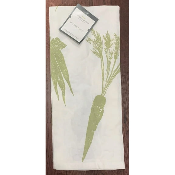 Threshold Cotton Kitchen Towel - Vegetable /Carrots 18" X 28" Nwt