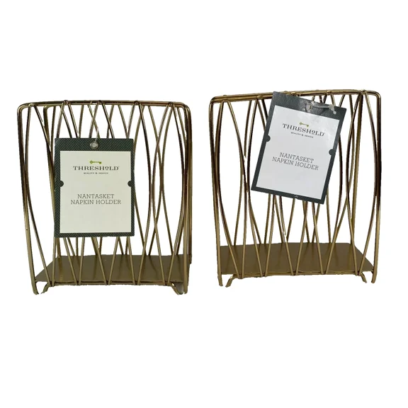 Threshold Gold Iron Wire Napkin Holder - 2 Pack - Art Deco Looking Very Pretty!!
