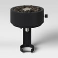 Threshold Metal Outdoor Tabletop Propane Fire Pit Lava Rock for