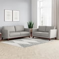 thumbnail image 1 of Threshold Middlefield Wood Base 3 Seater Sofa in Light Gray Linen, 1 of 3