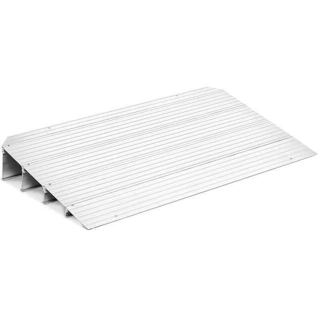 800lb Capacity Door Threshold Ramp – 4 Adjustable Rise Aluminum Ramp Kit For Wheelchairs & Scooters