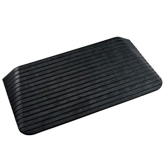 Threshold Ramp XL, Nonslip, Portable, Black – Made of Durable Rubber, Measures 35 1/2"L x 18 1/8"W x 3"H