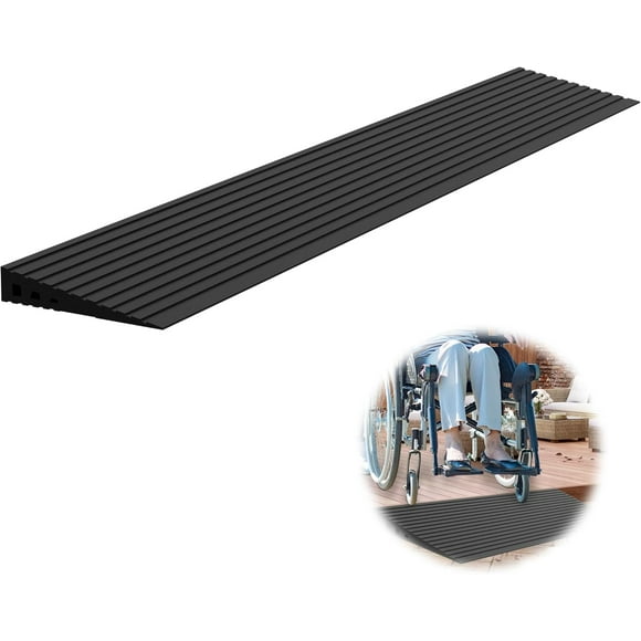 KMINA Adjustable Threshold Ramp For Doorways - Portable, Rubber, For ...