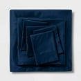 thumbnail image 1 of Threshold Signature 6-Piece 800 Thread Count Indigo Solid Sheet Set, Full, 1 of 4