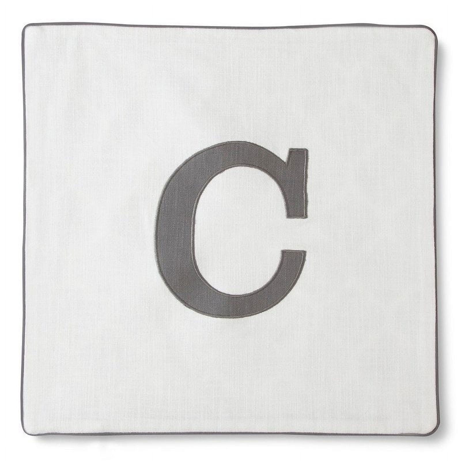 Threshold Square Pillow GRAY Monogrammed Pillow Cover "c"