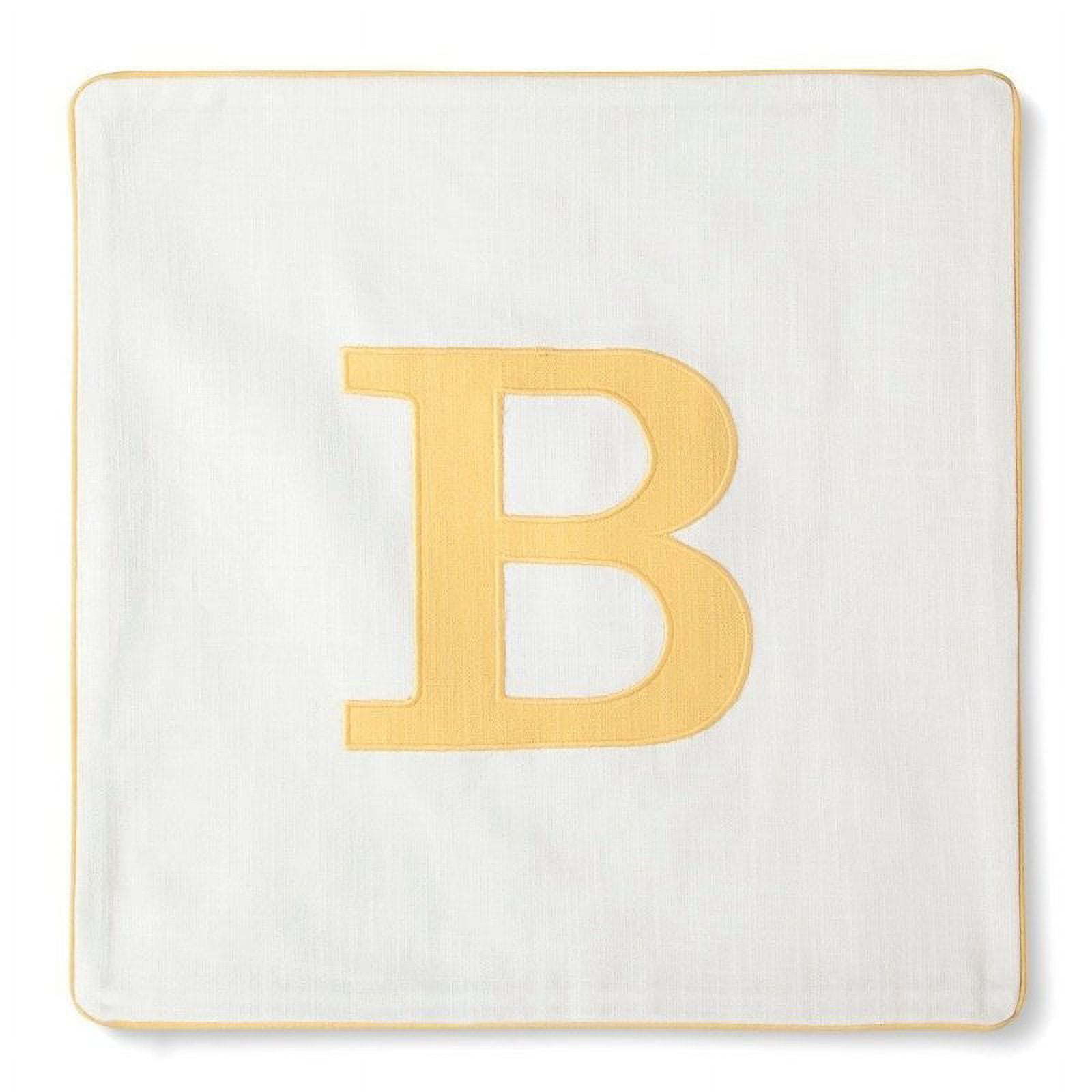 Threshold Square Pillow YELLOW Monogrammed Pillow Cover "B"