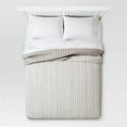thumbnail image 1 of Threshold - Stitched Stripe Quilt - Gray - King, 1 of 1