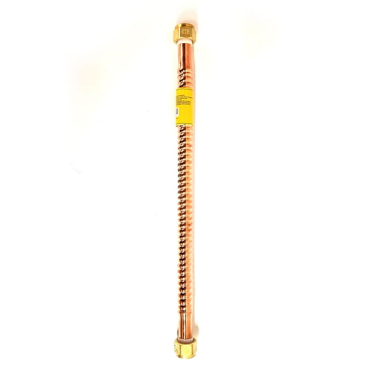 1 in. FIP x 3/4 in. FIP x 18 in. Copper Water Heater Connector (7/8 in. O.D.) 1 in. FIP x 3/4 in. FIP x 18 in. Copper Water Heater Connector (7/8 in. O.D.)