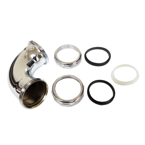 Thrifco 4400260 1-1/2 Inch Slip Joint Tubular 90 Elbow - Chrome Plated Brass (7711095)