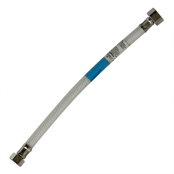 Thrifco 4400430 1/2 Inch Comp. x 1/2 Inch FIP Flexible Braided PVC 12 Inch Long Faucet Riser