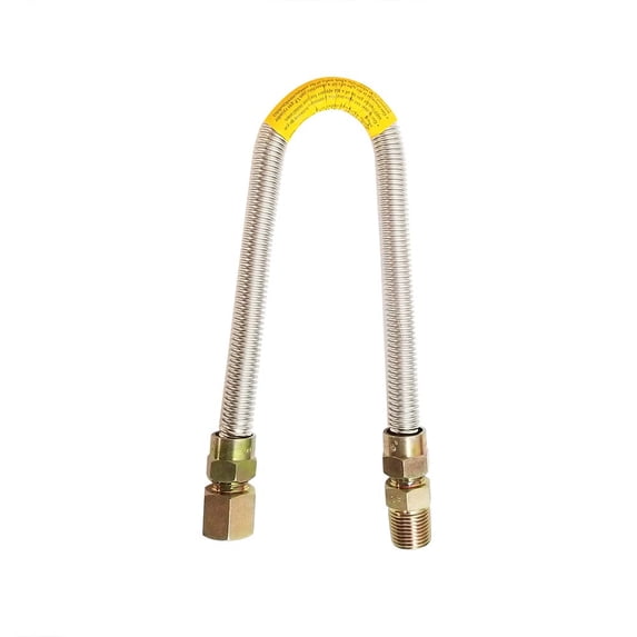 Thrifco 4400692 1/2 Inch OD X 3/8 Inch ID - 1/2 Inch MIP x 1/2 Inch FIP , 48 in Length Stainless Steel GAS FLEX