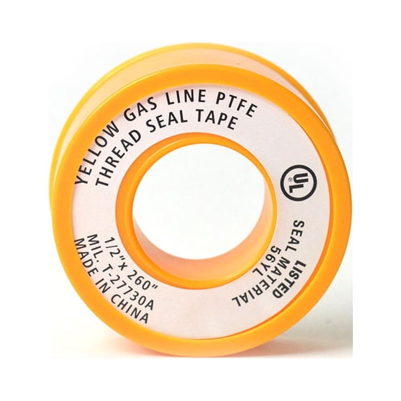 Thrifco 4400940 1/2 Inch x 260 Inch Yellow Thread Sealing PTFE Plumber's Tape - Oatey 31403