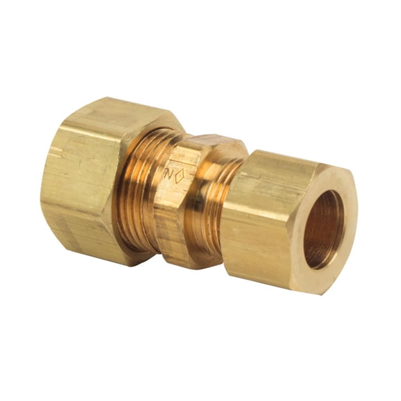 Thrifco 4401066 62R 5/8 InchComp x 1/2 Inch Comp Lead-Free Brass Reducer Coupling
