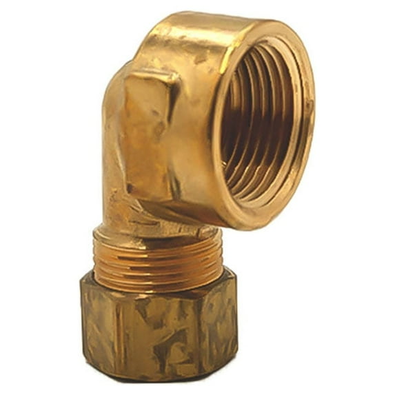 Thrifco 4401399 70-C 5/8 Inch x 3/4 Inch Lead-Free Brass Compression FIP 90 Elbow
