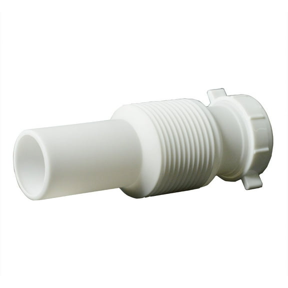 Thrifco 4401684 1-1/2 Inch x 12 Inch Flexible Slip Joint Extension Tube with Slip Joint Nut & Washer (Form-Fit Style)