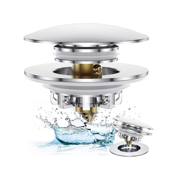 Thrifco 4402440 Universal Tip Toe Bathtub Drain Stopper Chrome