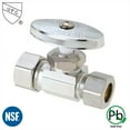 thumbnail image 1 of Thrifco 4405470 5/8 Inch Comp x 3/8 Inch Comp Multi Turn Brass Angle Stop Valve (Lead Free), 1 of 2