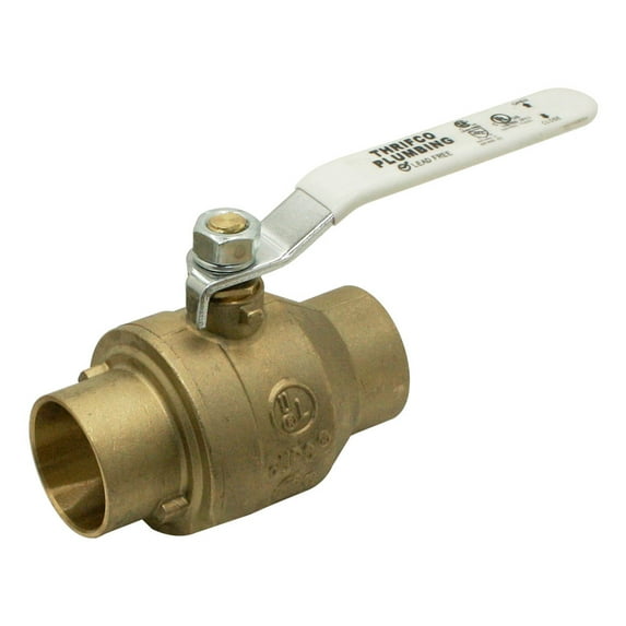 Thrifco 6415047 3/4 Inch CXC Brass Full Bore Valve