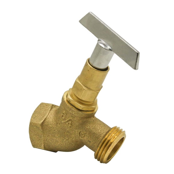 Thrifco 6415121 3/4 Inch FIP x 3/4 Inch GHT No-Kink Hose Bibb with Loose Key - Lead Free