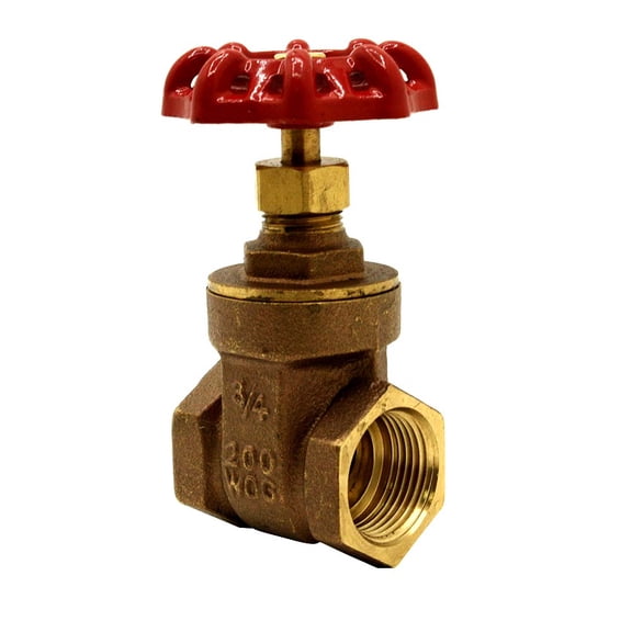 Thrifco 6417004 3/4 Inch FIP Brass Gate Valve - Economy