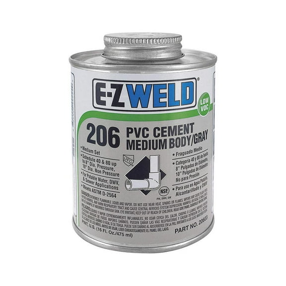 Thrifco 6622221 8 Oz H.D. Pvc Cement Grey