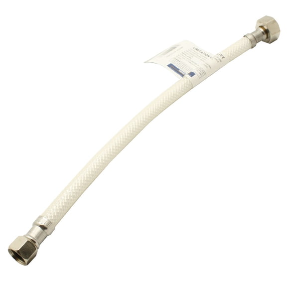 Thrifco 7642018 3/8 Inch Comp X 1/2 Inch Fip X 12 Inch Long Flexible Braided PVC Faucet Riser