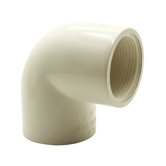 Thrifco 8114134 1-1/4 Inch Slip x Threaded PVC 90 Degree Elbow SCH 40