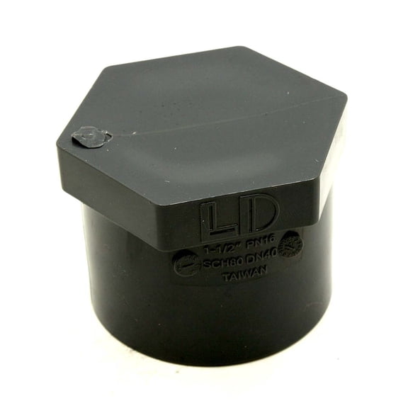 Thrifco 8213724 1-1/2 Inch Threaded PVC Cap SCH 80