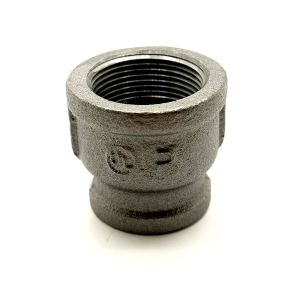Thrifco 8318044 1-1/2 Inch X 1 Inch Black Steel Reducer Coupling