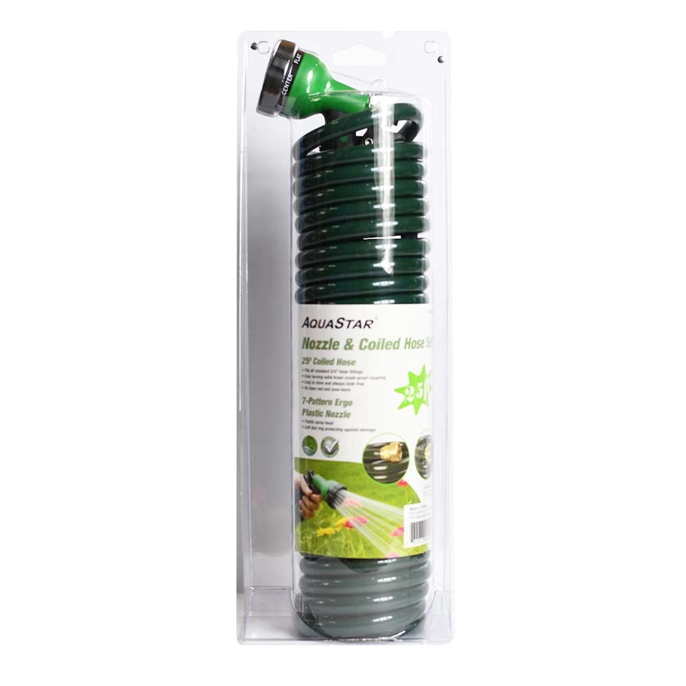 Thrifco 8430451 25 Feet Coiled Hose & Nozzle Spray Gun