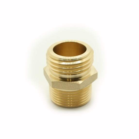 Thrifco 8612041 1-1/2 Inch Male NH/NST X 1-1/2 Inch Male NH/NST Brass HEX Fire Hose / Hydrant Adapter
