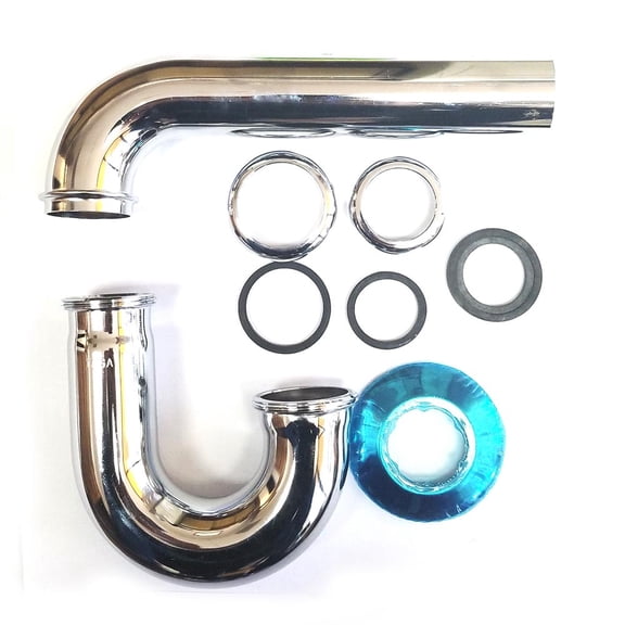 Thrifco Plumbing 4400682 682-T 22 Gauge 1-1/4 Inch x 1-1/4 Inch Chrome Plated Brass Tubular P-Trap