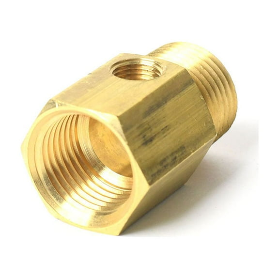 Thrifco Plumbing 4400715 1/2 Inch MIP x 1/2 Inch FIP with 1/8 Inch Tap Easy Adapter