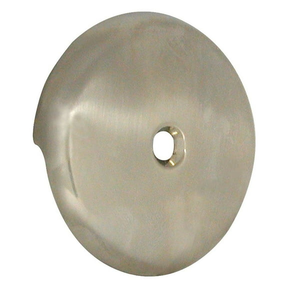 Thrifco Plumbing 4402297 Single Hole BathTub Drain Overflow Plate with Screw, Brushed Nickel Finish, Replaces Danco 89235
