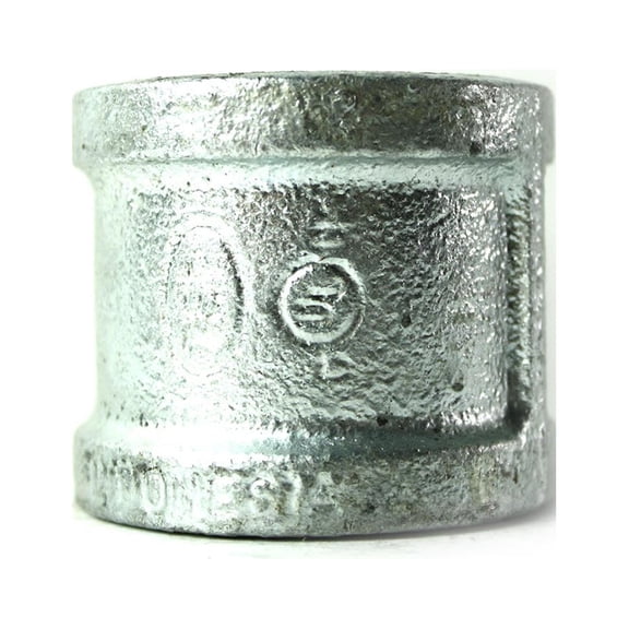 Thrifco Plumbing 5218024 1-1/2 Inch Galvanized Steel Coupling