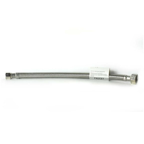 Thrifco Plumbing 7642067 3/8 Inch Comp. X 1/2 Inch Fip X 16 Inch Long Stainless Steel Riser