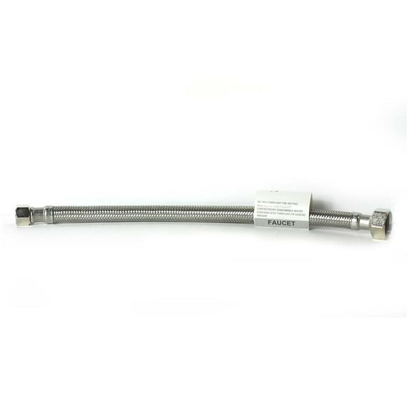 Thrifco Plumbing 7642075 1/2 Inch Comp X 1/2 Inch Fip X 12 Inch Long Stainless Steel Riser