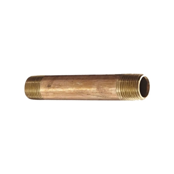 Thrifco Plumbing 9319092 3/8 X 6 Brass Nipple
