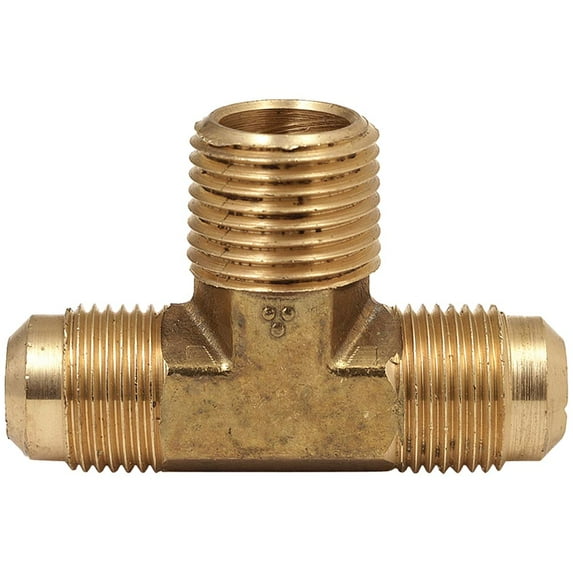 Thrifco Plumbing 9445010 3/8 Inch Flare x 1/4 Inch MIP Brass Tee