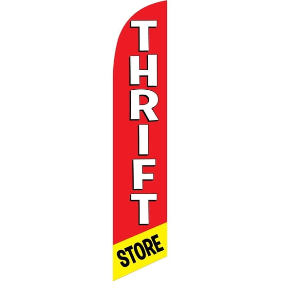 Thrift Store Feather Banner Swooper Flag, Replacement Flag Only