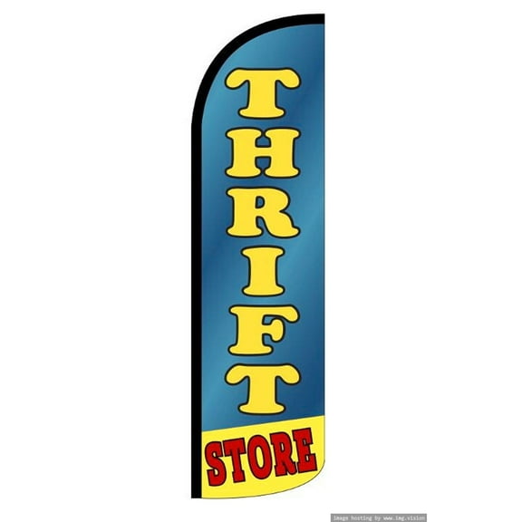 Thrift Store Windless flag Without Pole Advertisement /Business Flags | Feather Flag |