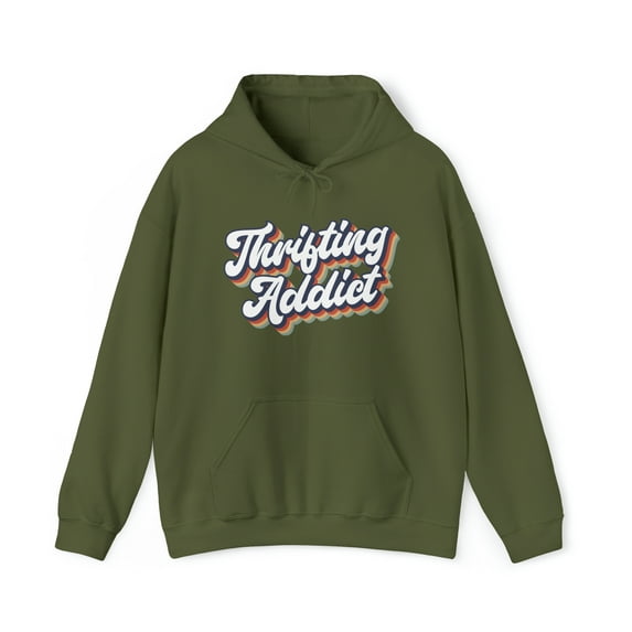 Thrifting Addict Thrift Store Thrifter Hoodie, Gifts, Hooded Sweatshirt