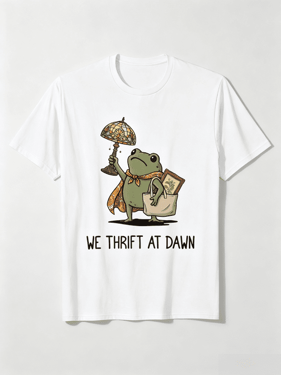 Thrifting Frog Tee We Thrift At Dawn Shopping Shirt